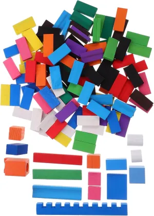 1 Set Wooden Domino Set for Educational Blocks Safe Train Dominoes Bright Colors for Creative Play for Parent Interaction Enhances Intelligence and Patience