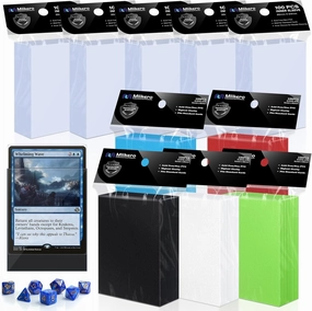 1000 Pack Card Sleeves, 500 Matte Trading Card Sleeve and 500 Inner Sleeves Ideal for Double-Sleeving, Fit for MTG, TCG and Game Cards (5 Colors)