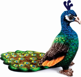 11" Peacock Stuffed Animal - Exquisite Peacock Animal Plush Toy, Colorful and Majestic Design, Soft and Cuddly Gift for All Ages (Peacock Blue)