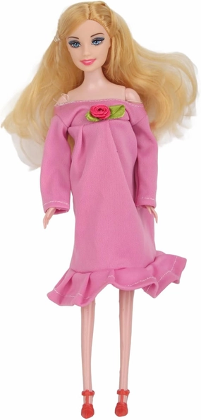 11IN Pregnant Mom Doll Early Funny Lovely Education Parent Child Interaction Toy for Kids (PINK)