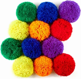 12-Pack Soft Fleece Balls Large 4-inch Dodgeball Playground Balls, Rainbow Pack Size for Dodge Ball, Handball, Camps and Schools Blue,Green,Orange,Purple,Red