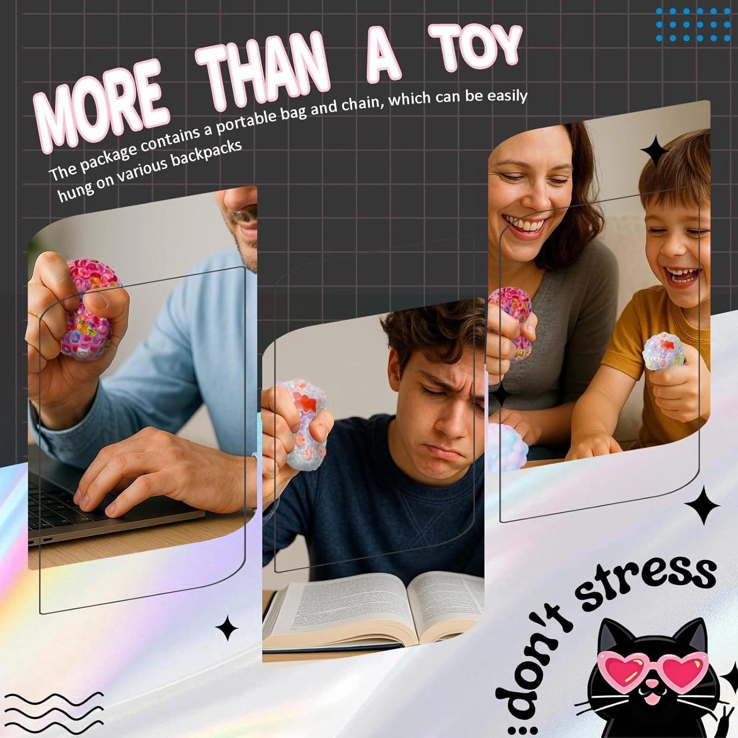 12 PCS Stress Ball Making Kit, DIY Stress Ball Making Kit Stress Ball Kit, Transparent DIY Squishy Stress Ball Sets --Sparkle Pop