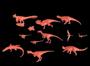 12Pcs/Set 1:35 Scale Small Animal Unpainted Model Collection Decor Mini Figure Gift for Adult