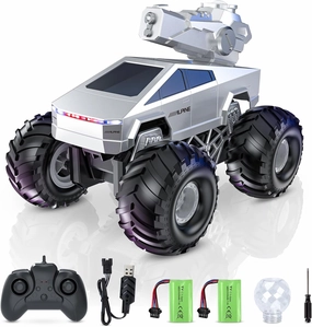 1:16 Remote Control Car, 2.4GHz Shoot Water RC Cars, 4WD Amphibious RC Truck, All Terrain Off-Road Remote Control Monster Truck, Pick-up RC Car Toy for Boys Girls Ages 6 