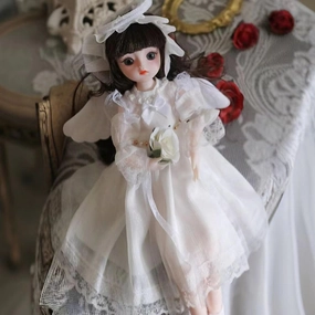 1/6 BJD Ball Jointed Blythe Smart Doll With Clothes - Anime Myou Kawaii Dolls (White)