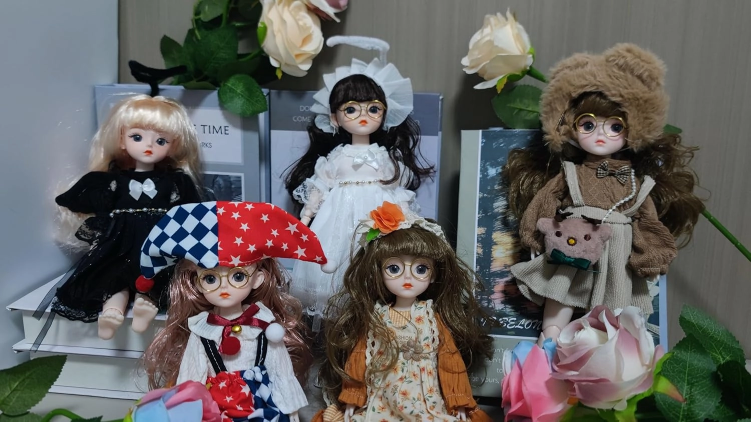 1/6 BJD Ball Jointed Blythe Smart Doll With Clothes - Anime Myou Kawaii Dolls (White)