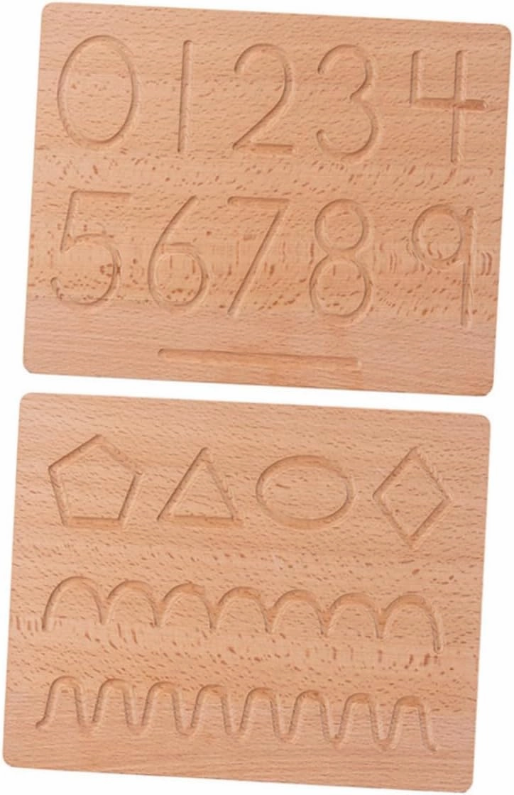 1 Set Tracing Wooden Board for Number Recognition Educational Present for Promotes Learning Through Fun Activities