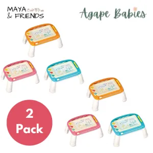 [2-Pack] Maya & Friends Colourful Drawing Pad With Stand (Assorted Colours)