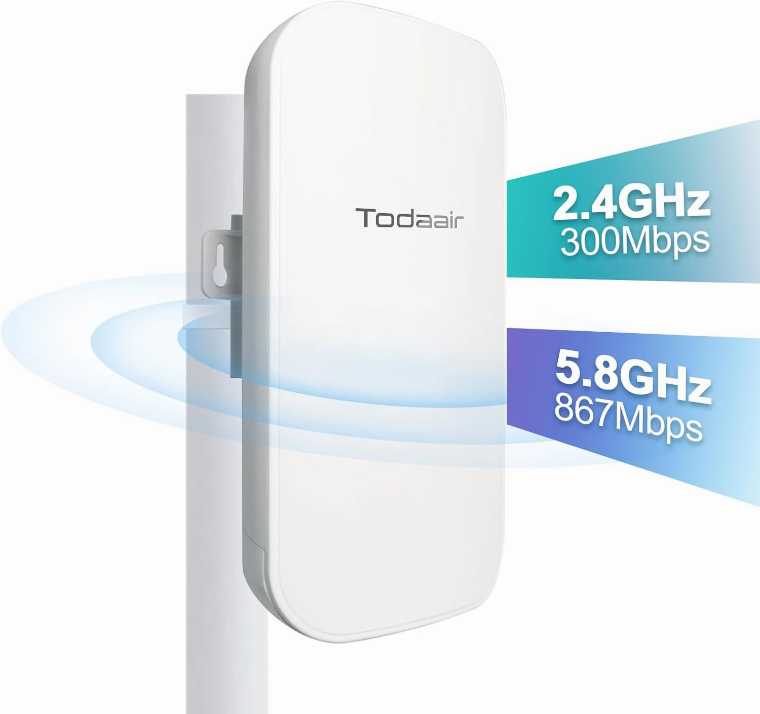 2025 Outdoor WiFi Extender Plus,Signal Booster Long Range 5G, Up to 1200Mbps Dual Band WiFi Repeater, IP65 Weatherproof, CubreOutdoor Hasta 3440 Metros.Support Repeater & AP Mode