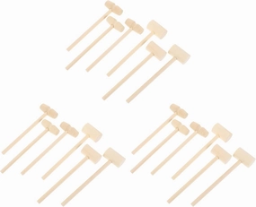 20pcs Mini Wooden Hammers for Boy Girl Smooth Edges Mallet Toys for Building Blocks and DIY Projects Great for Motor Skill Development and Creative Play
