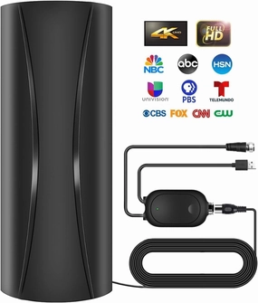 2200  Miles Range TV Antenna, Strongest Digital TV Antenna Indoor with Amplifier Signal Booster for Smart TV and Old TVs for Local Channels