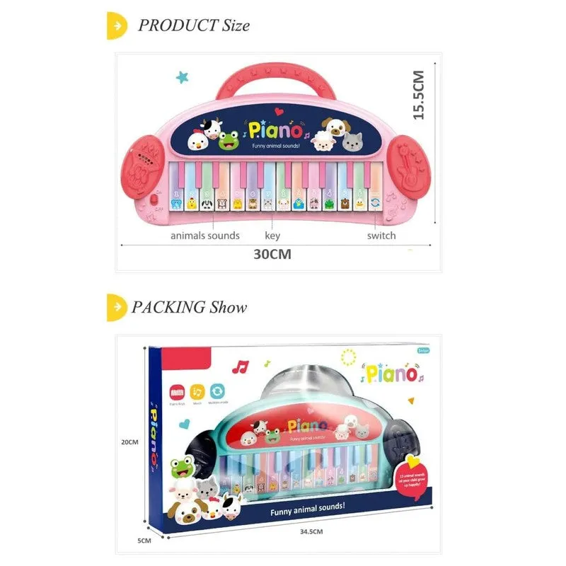 24 Keys Portable Piano with Funny Animal Sounds & Modes (1-4 Years) | Assorted Colours