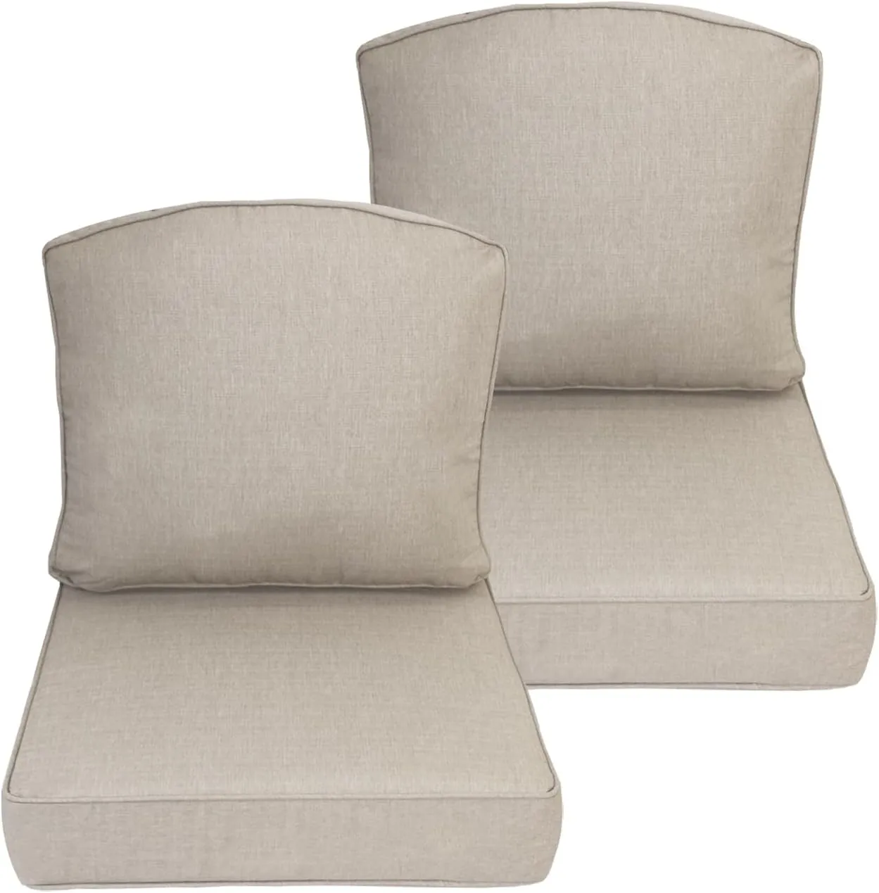 24x24 inch Outdoor/Indoor Deep Seat Patio Cushions Set of 2 Resilient Foam Filling Water Repellent Stain-Resistant UV Resistant Weather Resistant Deep Seat Bottom Putty