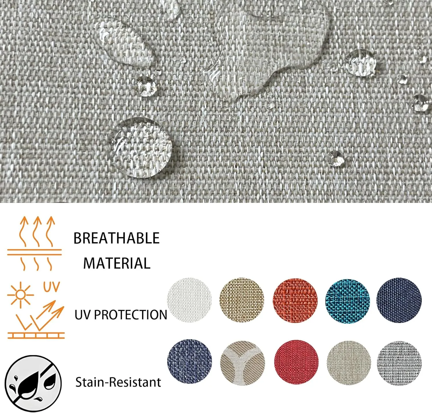 24x24 inch Outdoor/Indoor Deep Seat Patio Cushions Set of 2 Resilient Foam Filling Water Repellent Stain-Resistant UV Resistant Weather Resistant Deep Seat Bottom Putty