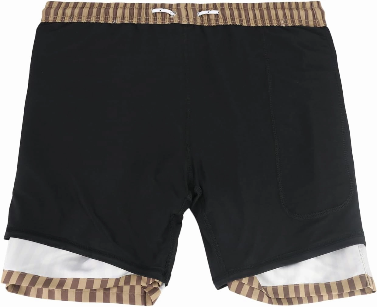 2 in 1 Men's Hawaii Print Swim Trunks with Compression Liner 5" Bathing Suits Quick Dry Shorts with Pockets