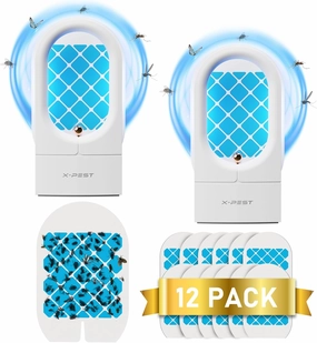 2 Packs Fruit Fly Traps for Indoors, Plug-in Fly Trap Indoor, Gnat Traps for House Indoor, Fly Insect Trap with UV Light, Fly Catcher for Fruit Flies, Gnats, Mosqutioes, Moths (2Device   12Refills)