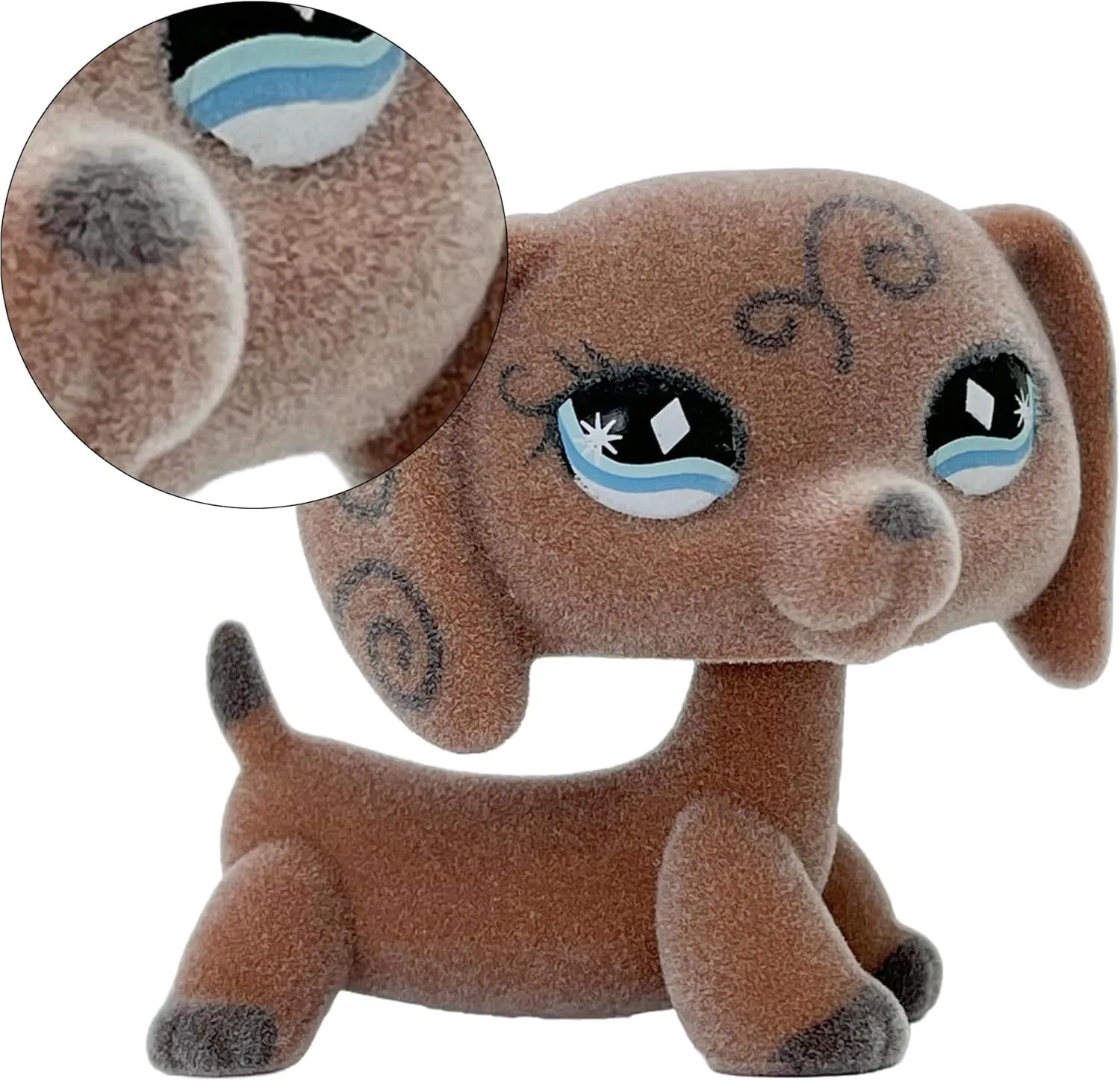 2pcs Custom-Made Flocked Animal Figure Fuzzy Collie Great Dane Dachshund Cocker Spaniel Dog Short Hair cat Old Pet Shop Toy Birthday Party Favor (#2291 and #640)