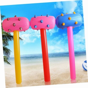 2pcs Colorful Pvc Inflatable Hammers Fun Toy for Boy Girl Party Game Props Random Colors for Home Ktv and Bar Activities for Family Gatherings