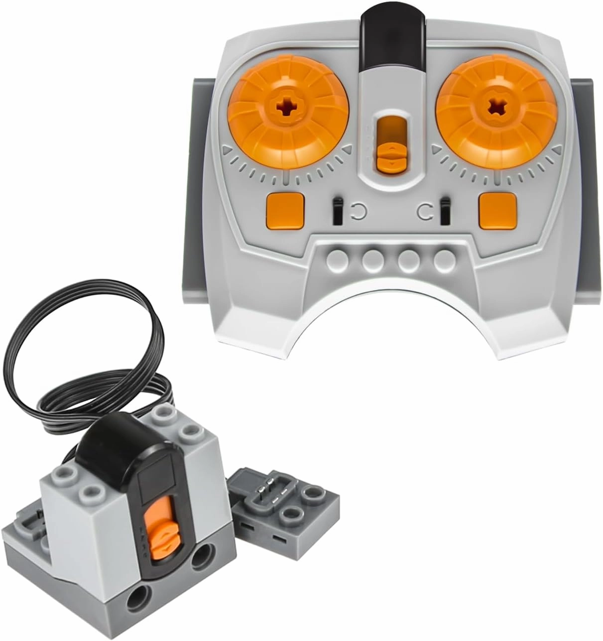 2pcs Technic-Remote-Control-Kit with Adjustable-Speed-Remote-Receiver, Compatible with Technic-Parts for STEM MOC Project Replacement-Parts