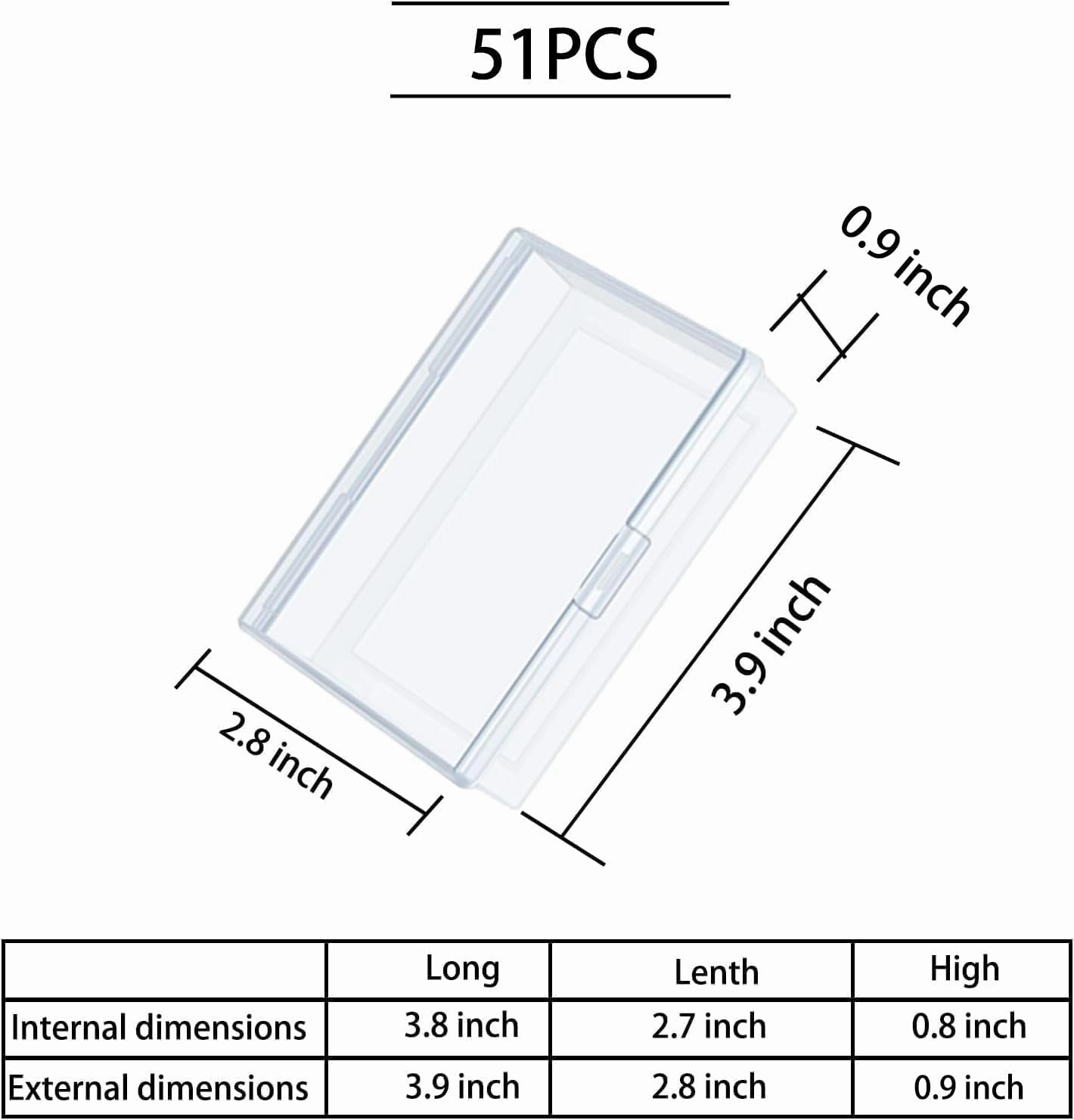 32PCS Playing Card Case Plastic Card Case Playing Card Deck Boxes Snaps Closed Trading Card Case Card Storage Organizer Clear Card Case Empty Plastic Storage Box for Gaming Cards, 3.8x2.7x0.8 Inch