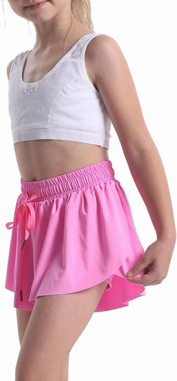 3 Pack Butterfly Flowy Shorts Skirts for Girls Tennis Cheer Stuff Athletic Preppy Running Sports Skirt for Teen Girls