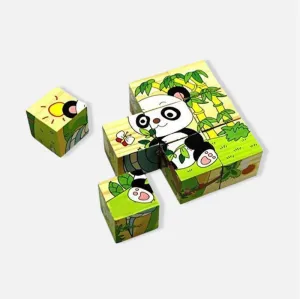 3D 6 Face Zoo Animal Block Puzzle