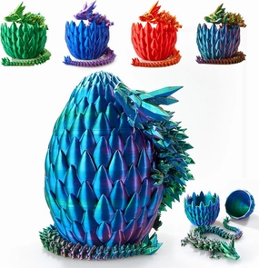 3D Printed Dragon Egg, 15Inch Crystal Dragon,Easter Eggs,Surprise Egg,Fidget Toys for Executive Home Office Decor,Toys for Kids Gifts