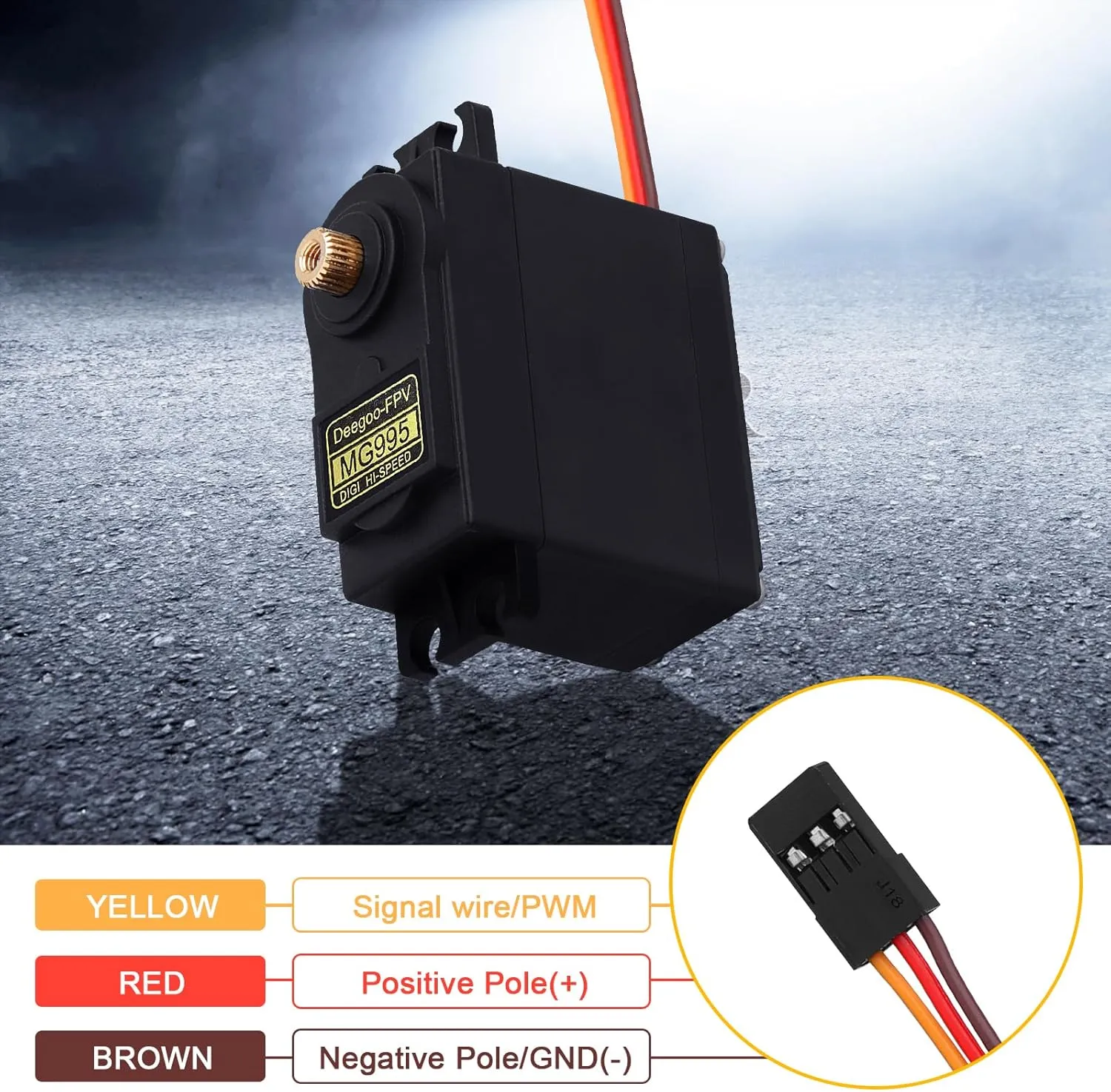 4-Pack Servo Motor MG995 Control Angle180 Metal Gear Servo 13KG Digital High Speed Torque Servo Motor for DIY Smart Robot Toys RC Toy Car Model Helicopter RC Boat