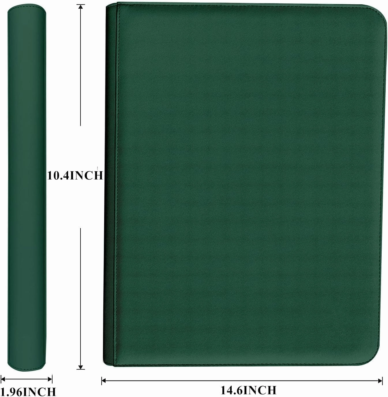 40 Pockets Graded Card Binder, Toploading PSA Slab Holder Album, PU Leather Graded Card Storage Binder, Premium 4 Pocket PSA Card Binder Album with Sleeves (Green)