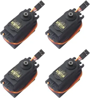 4PCS MG995 180° High Speed Torque Metal Gear Servo Motor Set Kit fit Boat/RC Helicopter/Car/Airplane/Smart Robot/JR/Futaba