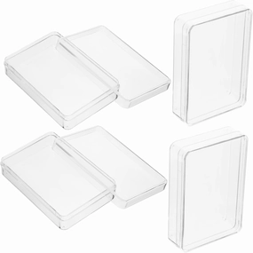 4Pcs Clear Plastic Playing Card Boxes Gaming Card Box with Smooth Inner Surface for Poker Decks Easy Open Lid Storage for