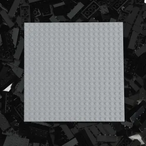 500 Piece Classic Building Bricks and 1 Gray Baseplate, 2x4 Bricks Bulk Creative Building Toys, Blocks Bulk for Kids Ages 6 , Black