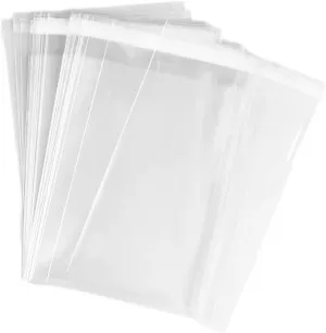 5000 Pcs 3 13/16 x 5 3/16 Clear A1  4Bar Card Resealable Cello Cellophane Bags