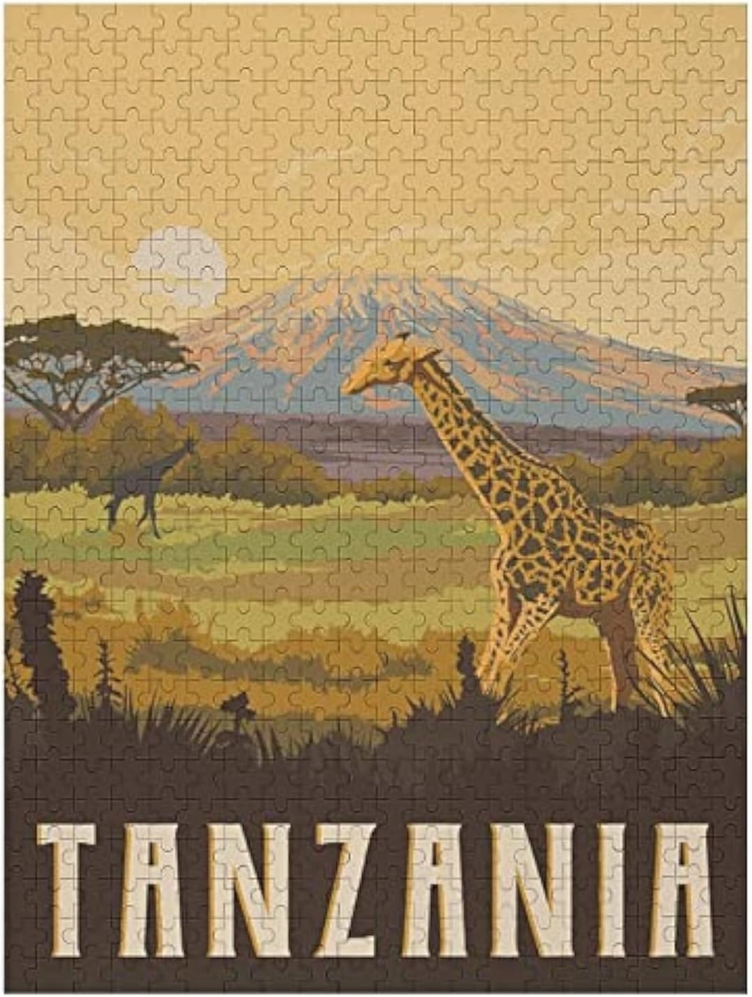 500/1000pcs Puzzles,Mount Kilimanjaro Tanzania City Landscape Puzzle,Jigsaw Puzzle for Adults,Home Decoration Gift,Decompression Toys (1000pcs)