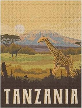 500/1000pcs Puzzles,Mount Kilimanjaro Tanzania City Landscape Puzzle,Jigsaw Puzzle for Adults,Home Decoration Gift,Decompression Toys (1000pcs)