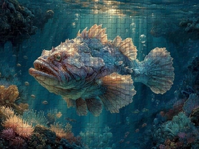 500 Piece Jigsaw Puzzle for Adults Exotic Deep Sea Fish and Coral Reef Challenging and Mysterious Puzzle Game for Marine Life Enthusiasts Wall Decor Gift Family Game Night Fun