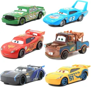 6 Pcs Car Toys, Car Movie Die-cast Toy Car Set, 1:55 Ratio, Birthday Gifts for The Kids (6 Pieces)