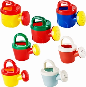 6 Pack Kids Plastic Watering Cans Colorful Watering Can with Handles Bath Sand Toys for Boys Girls Garden Home Sand Beach Bath Playing, 2 Size