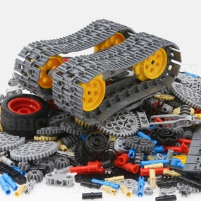 846 Pcs Technical-Parts Compatible with Technic Set, Tires Wheels Frame Liftarm Beam and Pins, MOC & STEM Replacement Kit for Technic-Building-Blocks