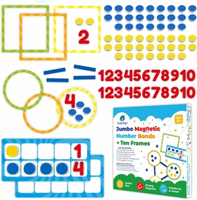 84 PCS Magnetic Number Bonds & Magnetic Ten Frames Set - Jumbo 10 Frames for Classroom, Numbers for Whiteboard, Math Counters Math Manipulatives, Classroom Must Haves - Simply Magic