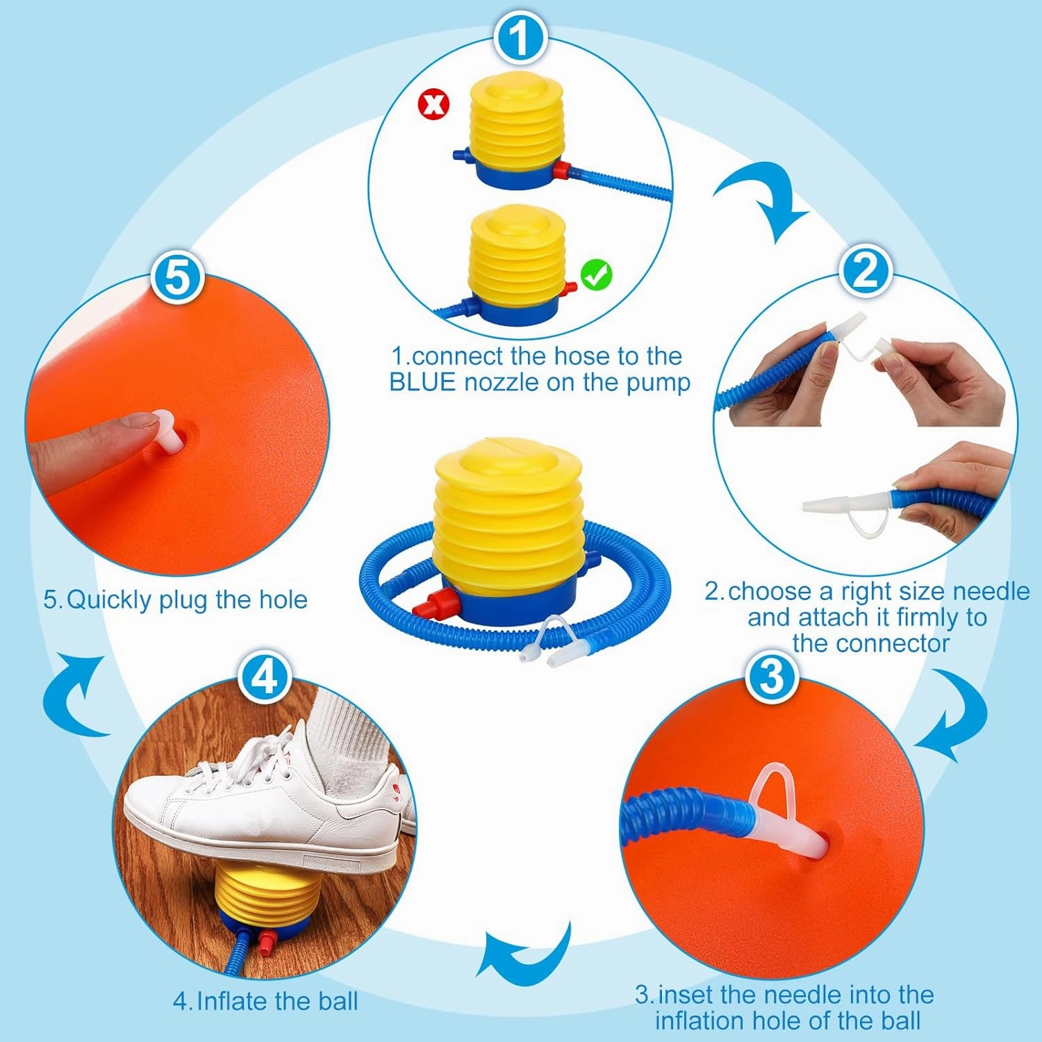 8 Pack Chair Ball with Feet for Kids Classroom Seating Ball Yoga Ball Chair Flexible Balance Chair for School Students Alternative Seating Includes Air Pump (Rose Red, Green, Orange, Blue, 18 Inch)