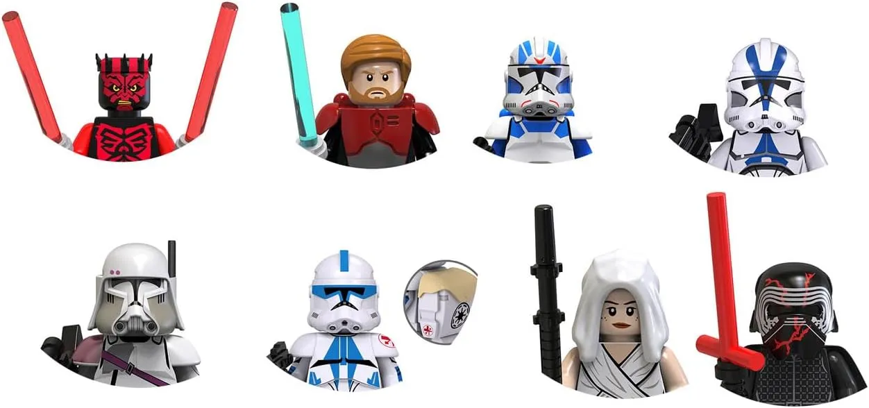 8PCS Military Film Series Mini Character Action Doll Assembly Building Block Toys.