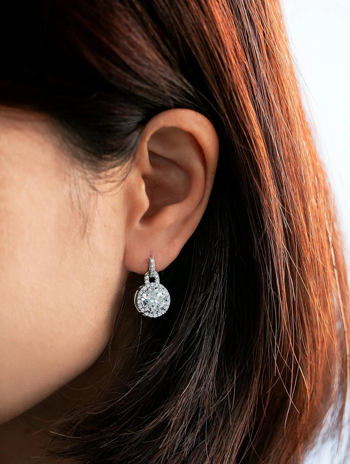 9.5mm Moissanite Dangle Earrings (DEF/VS)
