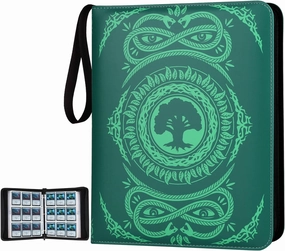 9-Pocket Card Binder for MTG,720 Double Sided Pocket PU Trading Collection Binder,Premium Collector Card Album for MTG,TCG,Yugioh,Game Cards(Green)