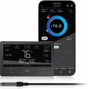 AC Infinity Controller 69 PRO , Smart Environmental Controller 8-Port with Temp, Humidity, VPD, Timer, Cycle, Schedule Controls, for Grow Tent Cooling Ventilation Lighting (Bluetooth   WiFi, 8-Port)