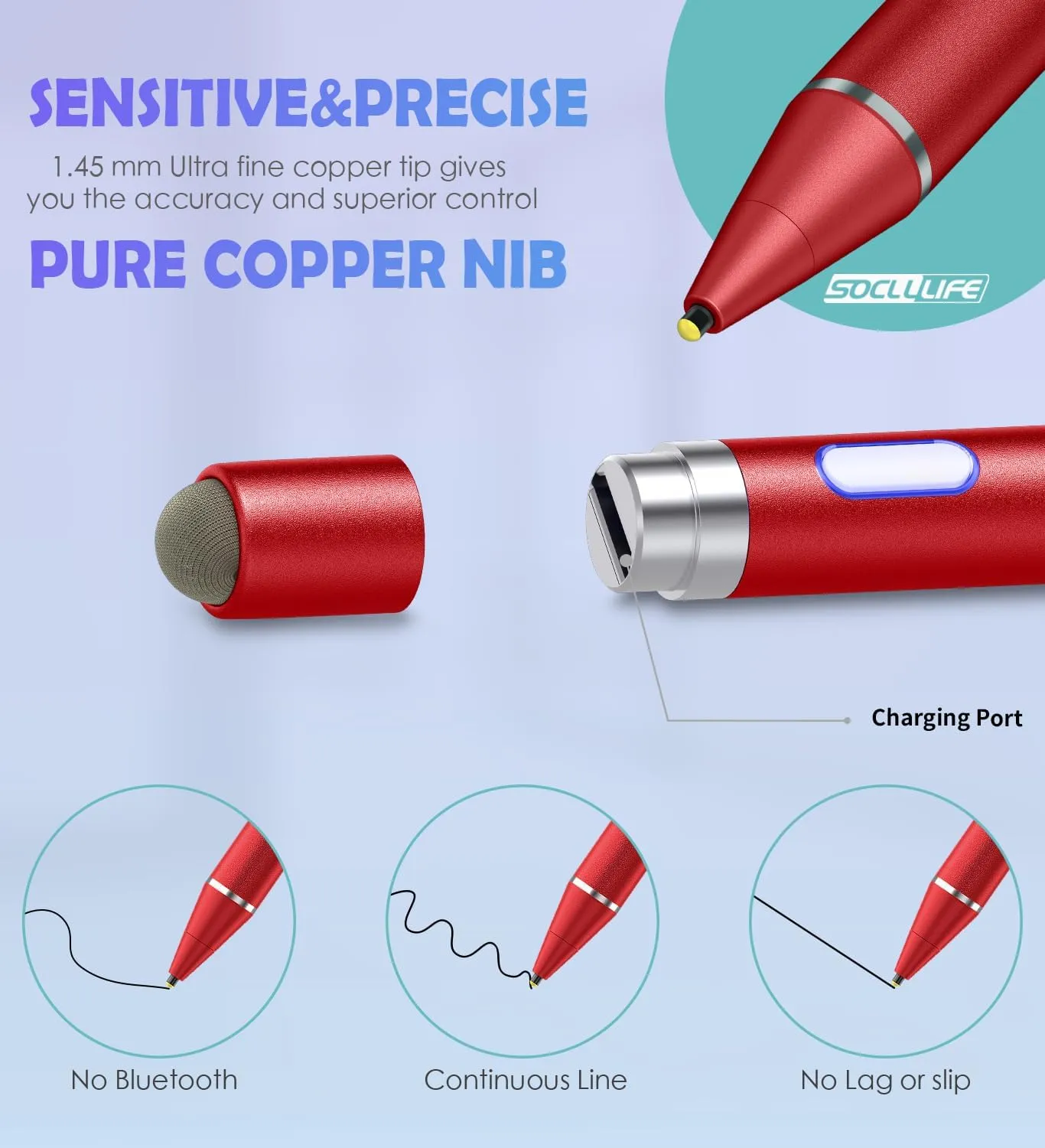 Active Stylus Pen for Touch Screens, Dual Pen Tips for Drawing &Writing,High Precise Universal Digital Pencil for Tablet/Phone/Sam-Sung/K-indle,i-Pad Air/Pro/Mini,A-pple i-Phone 16/15/14/13/12/11/X/8