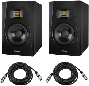 Adam Audio T5V Active Nearfield Monitor (2-Pack) Bundle with 25-Feet XLR Male to XLR Female Microphone Cable (2-Pack) (4 Items)