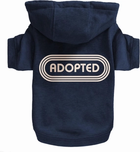 Adopted Dog Hoodie from Brass Monkey - X-Small (14" Chest), Includes 2 White Drawstrings and Velcro Fasteners, Cute Dog Accessories with Vintage Inspired Designs, Makes a Great Gift for Dog Lovers!