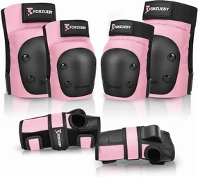 Adult/Kids Knee Pads Elbow Pads Wrist Guards 6 in 1 Protective Gear Set for Inline Roller Skating Skateboarding Scooter BMX etc.