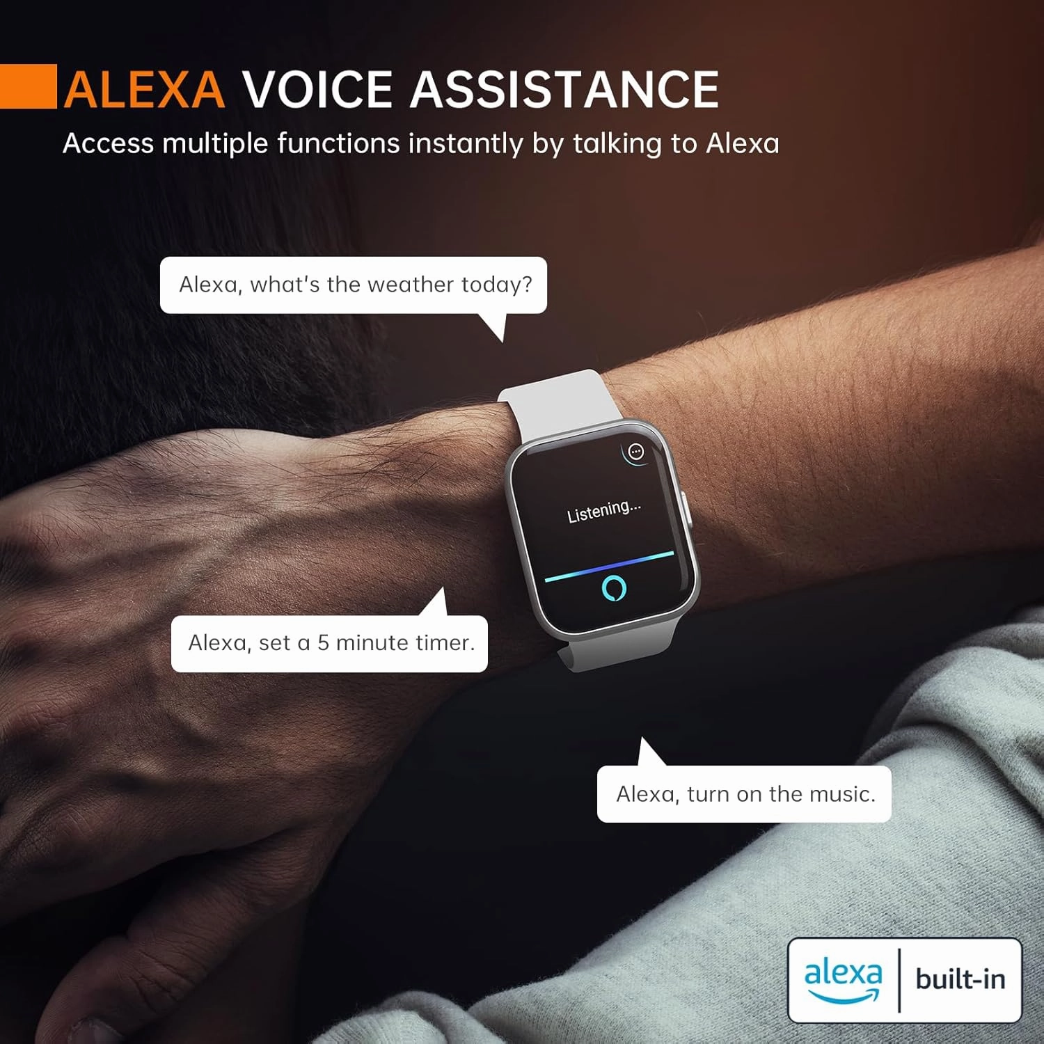 aeac Smart Watch for Women/Men, Fitness Watch, Alexa Built-in & Stable Bluetooth Call, with Heart Rate/SpO2/Sleep Monitor, 100 Sports, IP68 Waterproof Smartwatches for iOS Android
